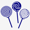Colorful Candy Stick Design A simple vector graphic design of a lollipop candy stick in various colors.