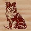 An SVG design of a Shetland sheepdog breed, suitable for vector art and digital use.