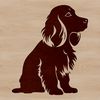 Friendly Cocker Spaniel Breed Dog A sitting Cocker Spaniel breed dog with a gentle expression.