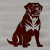 Calm Rottweiler Silhouette Vector art of a calm Rottweiler sitting on its hind legs, suitable for digital use.