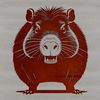 South American Rodent Design An illustration of a capybara, suitable for cutting or engraving with precision tools.