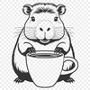 Unique South American Rodent Vector Graphic An SVG vector graphic of a capybara, an animal known for its unique features and characteristics.