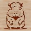 A high-resolution vector image of a capybara, suitable for printing or digital use in various designs.