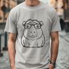 Capybara Illustration in a Natural Setting An SVG vector graphic featuring a realistic depiction of a Capybara in its natural habitat.
