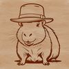Beautiful Capybara Vector Graphic SVG graphic of a capybara, suitable for digital designs.