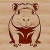 Cute Capybara Face Illustration A close-up illustration of a capybara's face, suitable for digital crafting and vector design.
