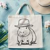 Cute Capybara in a Chapeau A digital illustration of a capybara wearing a hat, created as a vector graphic.