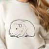 Cute Capybara Vector Illustration A vector graphic illustration of a sleeping capybara.