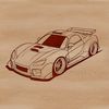 Clean Car Vector Design An SVG vector art representation of a car with clean lines and precise shapes.