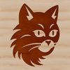 SVG Cat Head Design for Personal Use A simple illustration of a domestic cat's head with a clear outline.