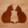 Free SVG Cat Graphic Design Element A simple illustration of a sitting cat, suitable for use in graphic design projects.