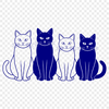 Domestic Cat Silhouette Artwork A vector illustration of a domestic cat with fur texture and whiskers.