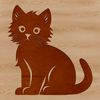 Cute Cartoon Cat Clip Art A cartoon cat sitting in a relaxed position, suitable for use as clip art in vector design.