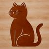 Free SVG Cat Clip Art Design A sitting domestic cat with a neutral expression, suitable for various uses including pet owners and designers.