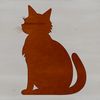 Feline Silhouette SVG Design A simple illustration of a cat sitting with legs folded under its body.