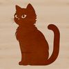 Feline Friends Digital Art A digital illustration of a sitting cat in vector format, suitable for commercial or personal use.