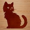 Whiskered Friend A high-quality vector illustration of a domestic cat sitting in a relaxed pose.