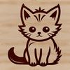 Cute Feline Sitting Illustration A simple vector illustration of a cat sitting.