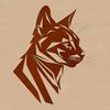 An SVG vector graphic design featuring an animal face.