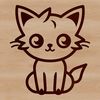 Whimsical Kitten in a Relaxed Pose Whimsical vector art design featuring a happy kitten in a relaxed pose.
