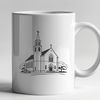 Beautiful Catholic Church Design in Vector Format Catholic church building architectural design in vector format