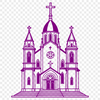 Traditional Catholic Church Design Illustration Illustrative representation of a traditional Catholic church architecture with detailed design elements.