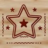 An SVG illustration of a stylized star shape with clean lines and simple form.