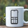 Mobile Device Clip Art A sleek digital communication device with touchscreen interface and various app icons.