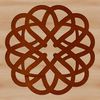 A detailed, ornate Celtic shape featuring intricate patterns and designs.