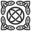 A traditional Celtic ornament featuring intricate patterns and shapes, suitable for various craft projects.