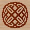 A detailed illustration of an ornate Celtic design with intricate shape and pattern.