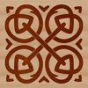 Ornate Celtic design featuring intricate shape and pattern elements.
