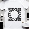 Detailed Celtic shape with ornate embellishments, suitable for vector art designs and cutting machine files.