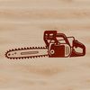 Chainsaw Illustration for Digital Cutting Machines A simple illustration of a chainsaw, suitable for digital cutting machines and vector design projects.