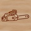 Close-up SVG Design of a Chainsaw Tool A close-up illustration of a chainsaw tool with moving parts.