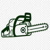 A illustration of a chainsaw tool used in various crafts.