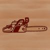 Cutting Edge Artwork A detailed illustration of a chainsaw as a vector graphic.