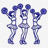 Young Cheerleading Icon SVG A young girl in a cheerleading uniform posing with a confident expression.