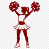 Young Cheerleader in Sport Uniform A young female cheerleader in a sport uniform, posing with confidence.