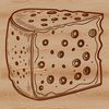 Free Wheel of Cheese SVG Illustration A stylized illustration of a wheel of cheese in various forms suitable for cutting machine stencils and vector art designs.