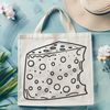 A high-quality vector graphic illustration of a slice of cheese.
