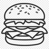 Free Vector Hamburger Graphics A simple vector illustration of a hamburger with bun, patty, lettuce, tomato, and cheese.