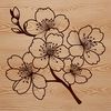 Beautiful Vector Cherry Blossom Design A stylized vector graphic representation of a blooming sakura plant.