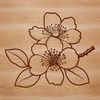 Simple Sakura Branch Vector Illustration A simple vector design featuring a stylized sakura branch with blooming flowers.