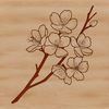 Free Clip Art Cherry Blossom Image A colorful illustration of a single cherry blossom in bloom.
