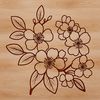 An SVG design featuring a single, intricately detailed cherry blossom in full bloom.