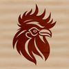 Farm Fowl Face A detailed illustration of a chicken's head, suitable for use in vector graphics designs.