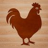 Domestic Chicken SVG Design An illustration of a farm animal, specifically a domesticated chicken.