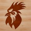 Beautiful Farm Animal SVG Design A detailed illustration of a chicken's head, featuring realistic feathers and facial features.