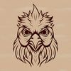 Detailed Chicken Portrait Illustration A detailed illustration of a chicken's head, suitable for vector design projects.